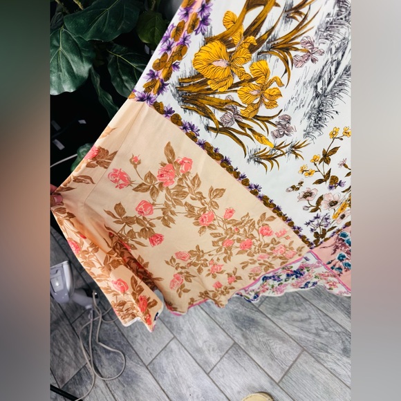 NWT Pink Gold Floral Maxi Duster Baroque Elegant Shabby Chic Dress - Picture 6 of 9